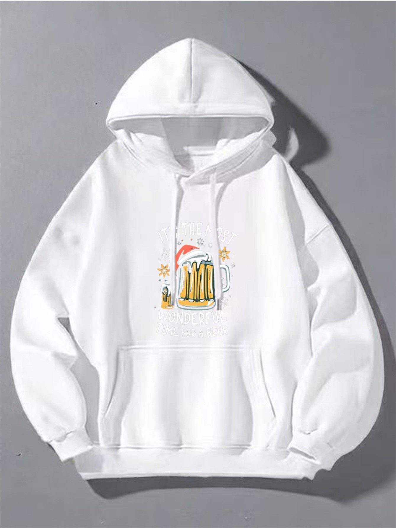 Men's Graphic Hoodie Sunny Day With Fresh Beer Glasses And Sunflowers Mug