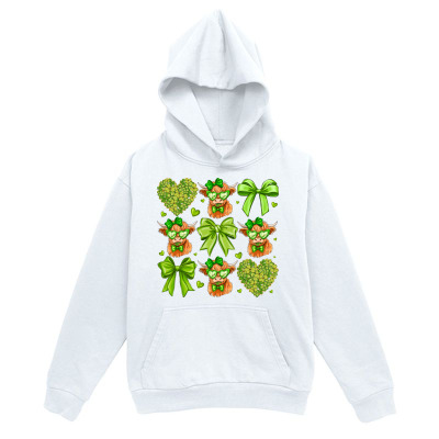 Men's Graphic Hoodie Green Ribbons With Shimmering Hearts And Spring Flowers Hoodie
