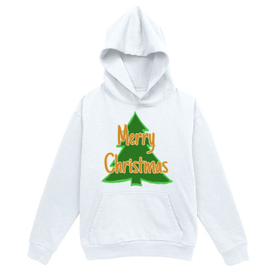 Men's Graphic Hoodie Merry Christmas Green Pine Tree With Warm Festive Lettering Surrounded By Winter Cheer Hooded Sweatshirt