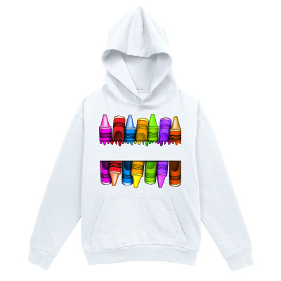 Men's Graphic Hoodie Bright Colorful Spectrum With Dripping Melting Wax Crayon