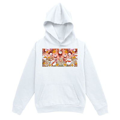 Men's Graphic Hoodie Playful Gingerbread Cookies And Colorful Candies On Festive White Tabletop Hoodie