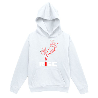 Men's Graphic Hoodie Rise Delicate Pink Flowers Blooming Softly Under Gentle Light Hoodie
