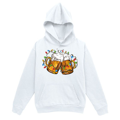 Men's Graphic Hoodie Colorful Painted Foam Splash With Clinking Glass Beer Mugs