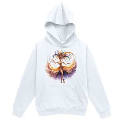Men's Graphic Hoodie Colorful Abstract Costume With Flowing Energy Surrounding A Dancing Ballerina