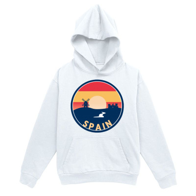 Men's Graphic Hoodie Spain Sunset With Silhouetted Landscape Featuring Leaping Deer Sun