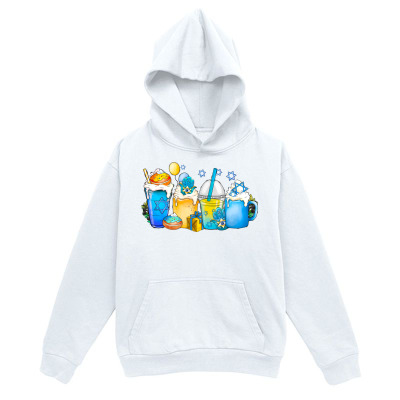 Men's Graphic Hoodie Lemon Slices Blue Bubbles Watermelon And Refreshing Summer Drinks