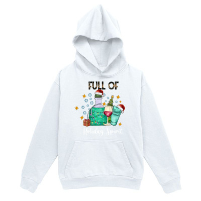 Men's Graphic Hoodie Full Of Holiday Cheer With Christmas Lights And Champagne Glass