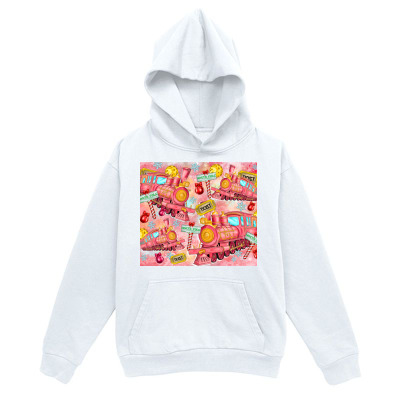 Men's Graphic Hoodie Colorful Sweets With Candies And Sugary Treats Among Bright Confetti Dessert