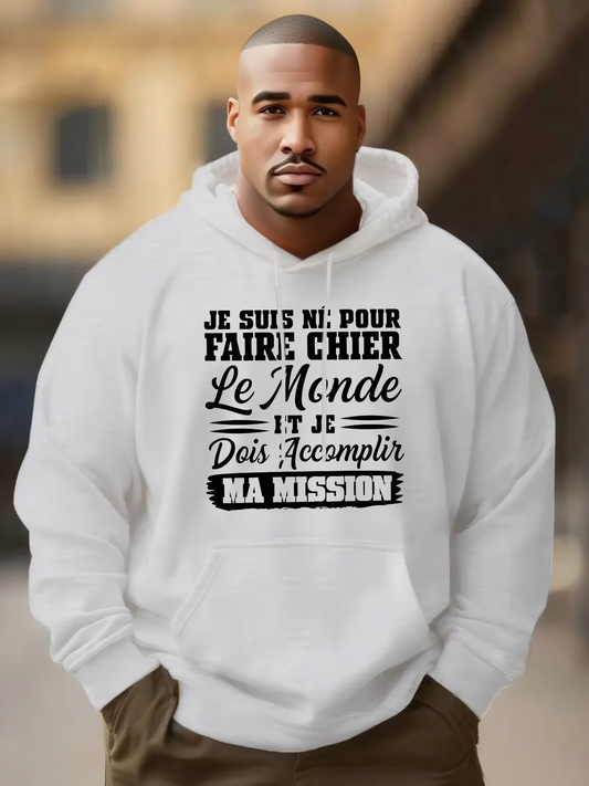 Men's Graphic Hoodie French quote