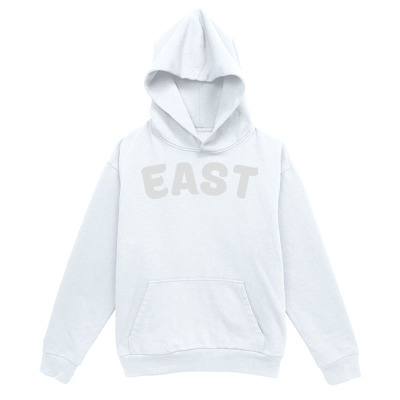 Men's Graphic Hoodie East Minimal Letter Print Clean White Hoodie
