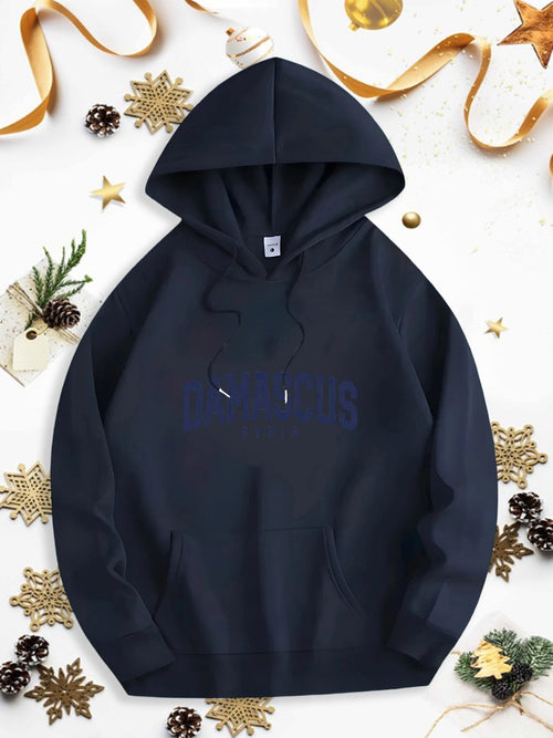 Men's Graphic Hoodie Delicious Ribbon Garland With Pinecones And Golden Festive Leaves Hoodie