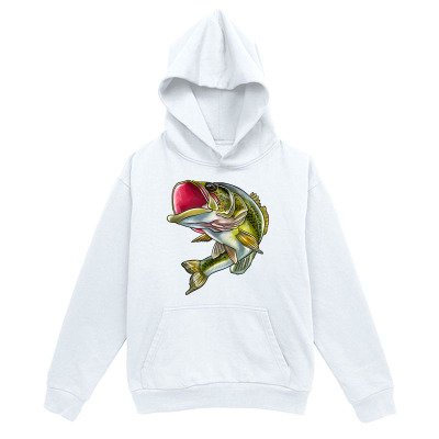 Men's Graphic Hoodie Dynamic Splashing Water With Vibrant Lively Green Spotted Fish