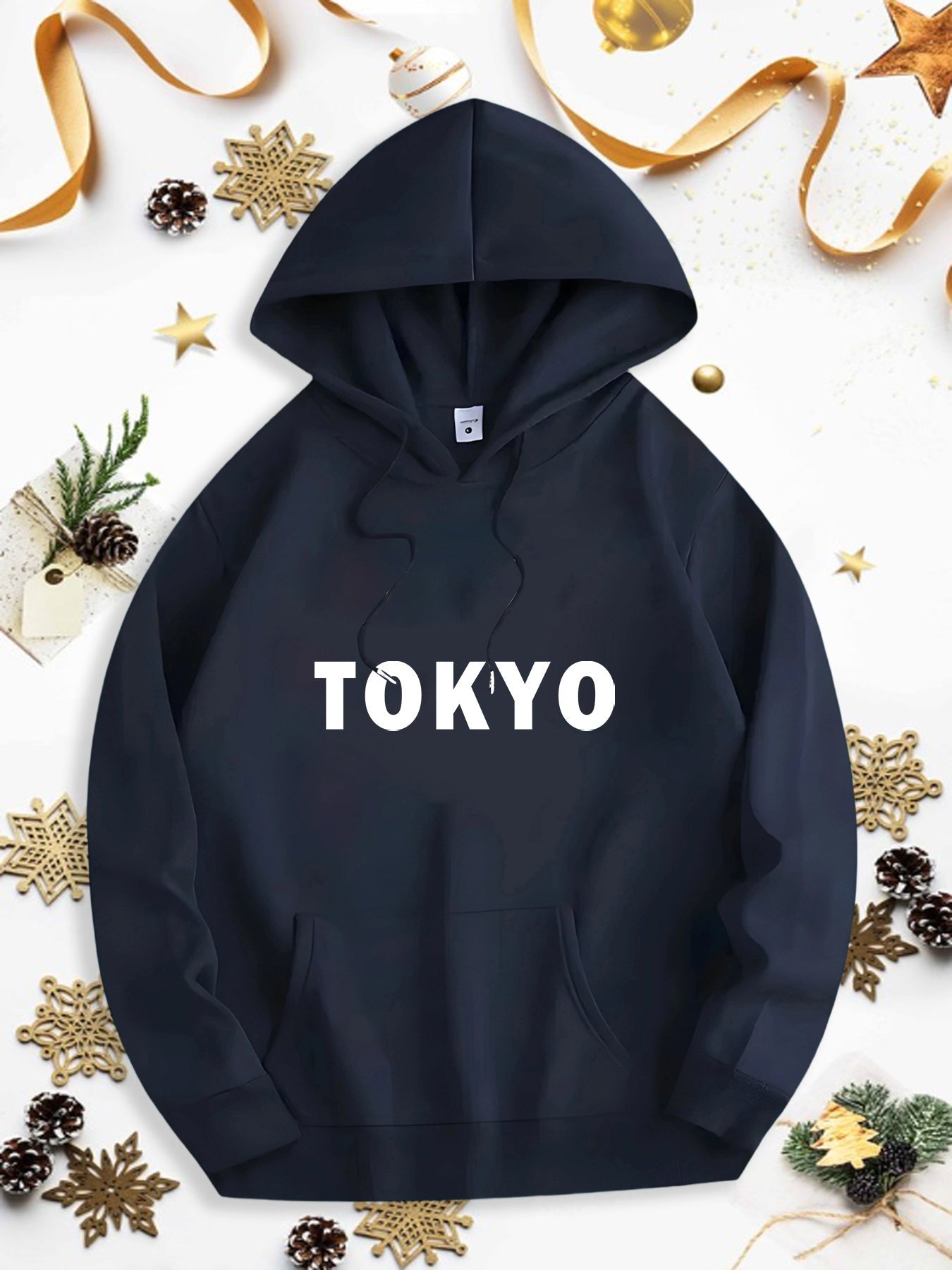 Men's Graphic Hoodie Tokyo Urban Minimalist Bold Letter Statement Hoodie