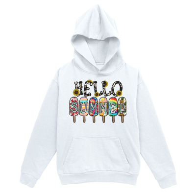 Men's Graphic Hoodie Hello Summer With Colorful Popsicle Icy Treat Pattern
