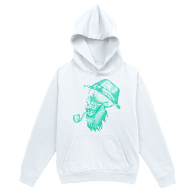 Men's Graphic Hoodie Bearded Man With Pipe And Classic Fedora Hat Illustration