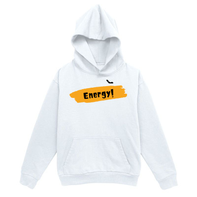Men's Graphic Hoodie Energy Vibrant Yellow Brushstroke Highlighting Center Energy
