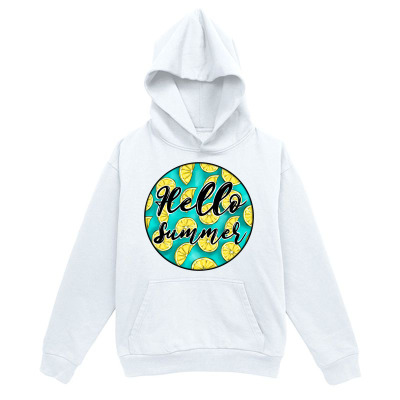 Men's Graphic Hoodie Hello Summer With Juicy Pineapples And Tropical Leaves Surrounded By White Hoodie