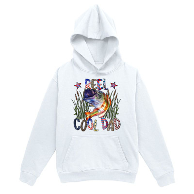 Men's Graphic Hoodie Reel Cool Dad Colorful Fish Jumping Among Green Grass