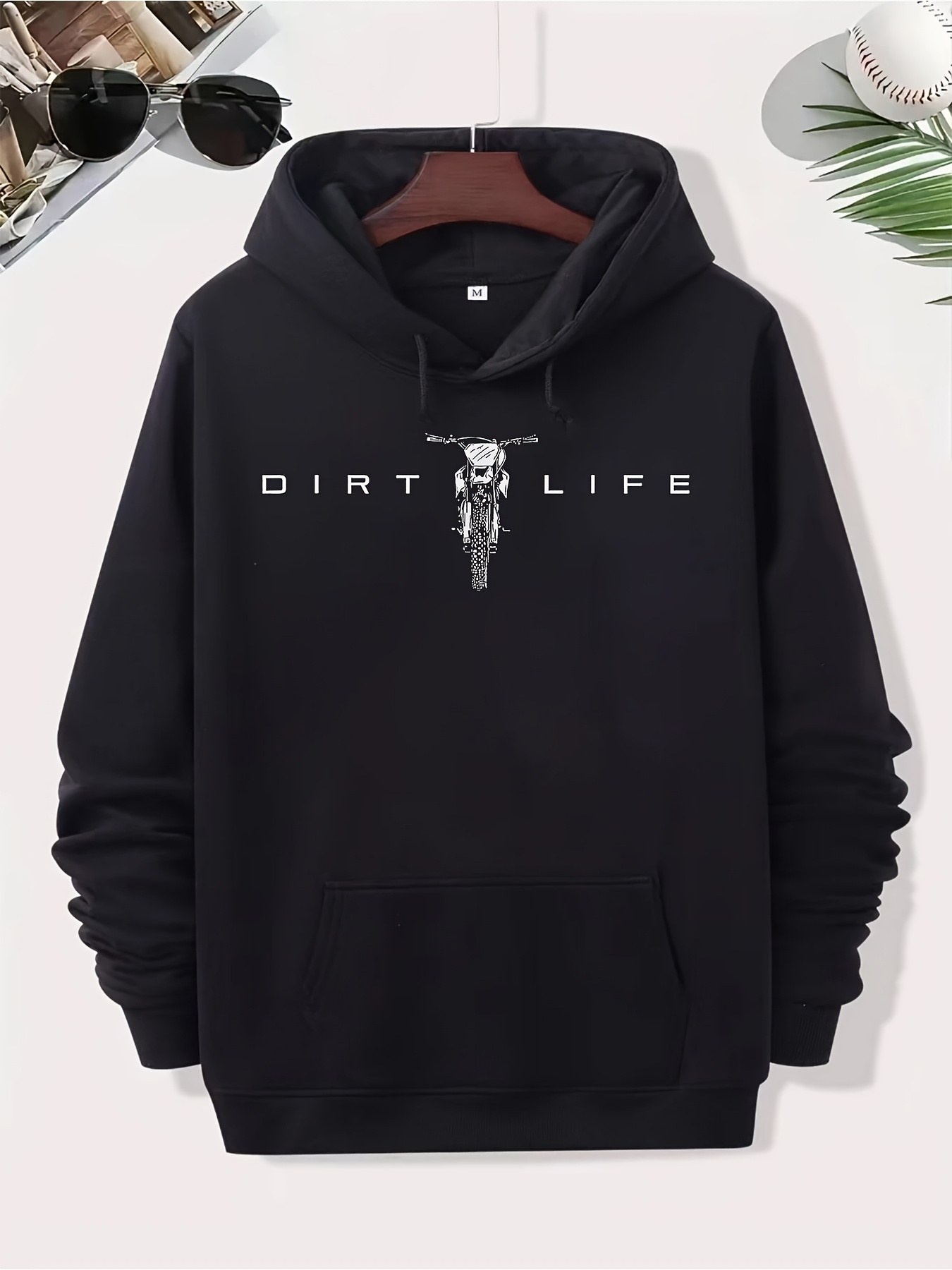 Men's Graphic Hoodie Dirt Life Off Road Adventure With Bold Riding Motorcycle