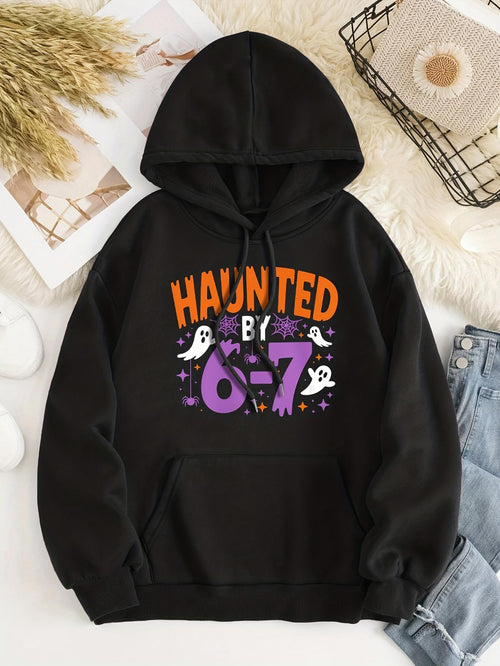 Women's Graphic Hoodie Haunted By 6 To 7 With Spirited Ghosts Among Floating Night Stars Hoodie