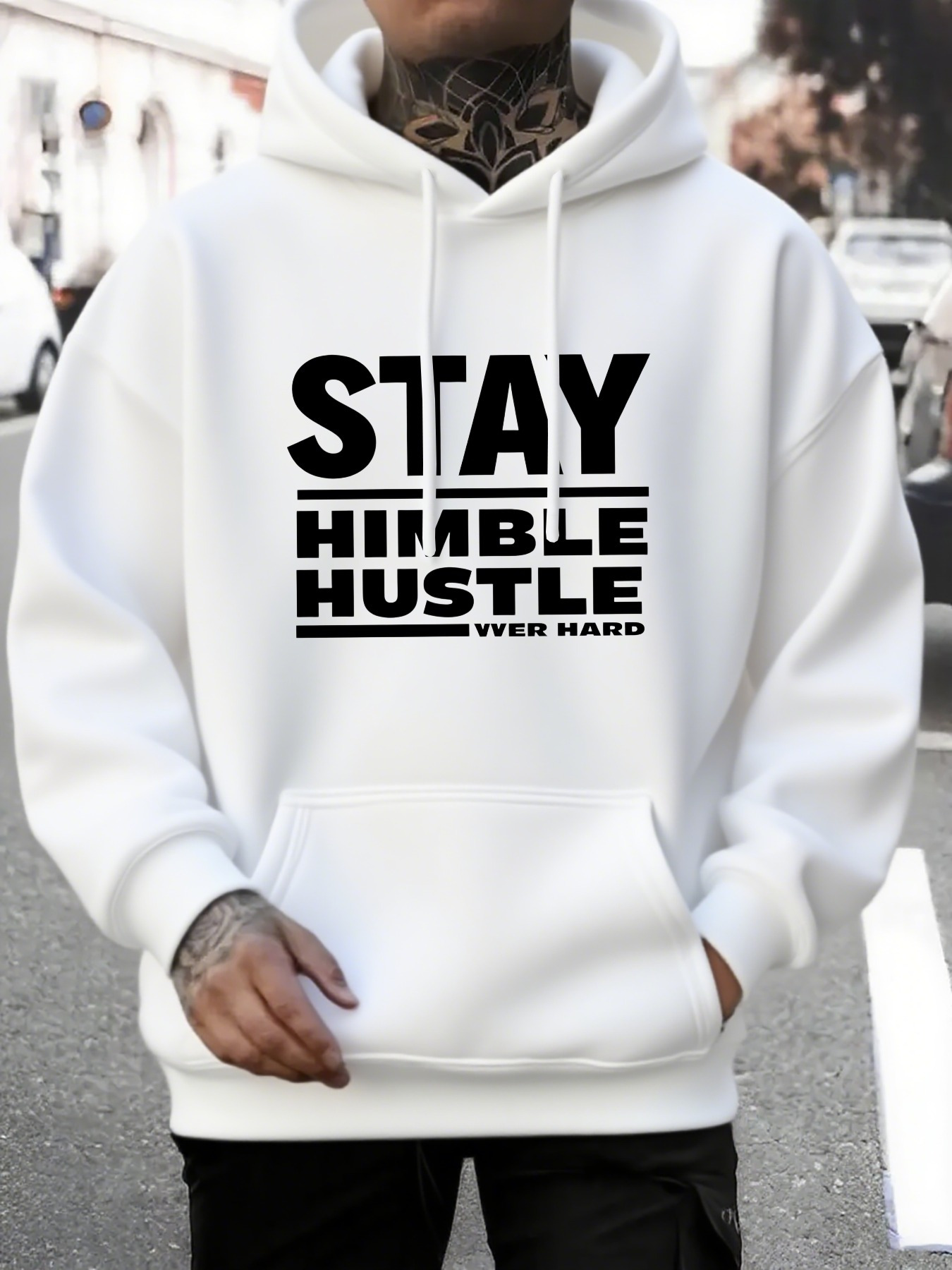 Men's Graphic Hoodie Stay Humble Hustle Very Hard Urban Street Inspired Hoodie