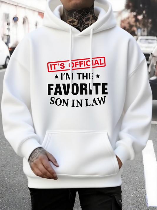Men's Graphic Hoodie Its Official In The Favorite Son In Law Urban City Street Hoodie