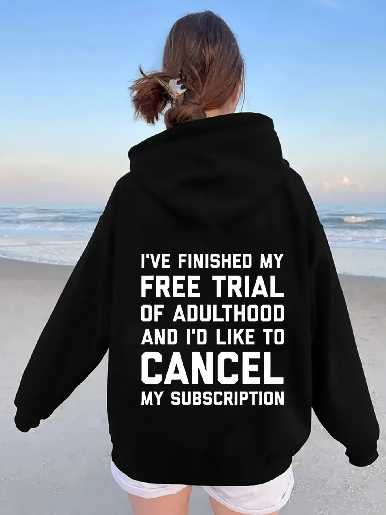 Women's Graphic Hoodie Finished Free Trial Wishing To Cancel My Adulthood Subscription Hoodie