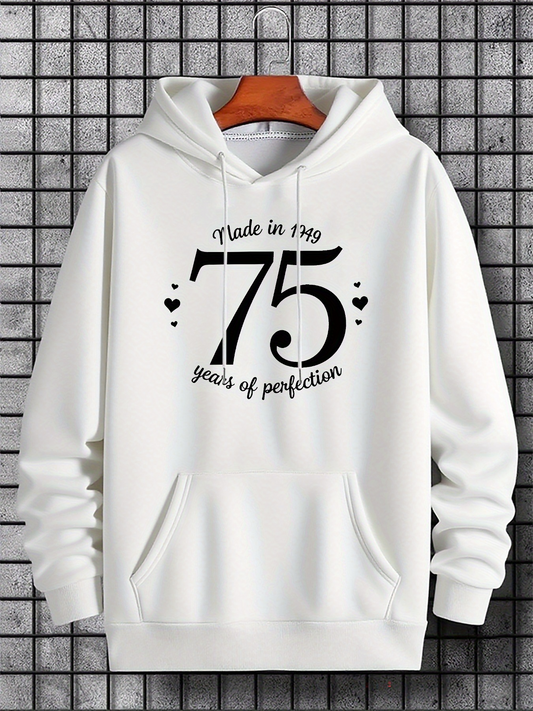 Men's Graphic Hoodie Made In 1949 Seventy Five Years Of Perfection Hoodie