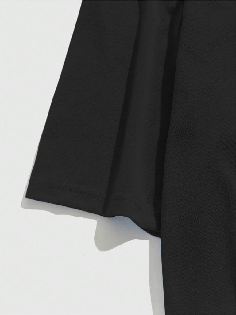 Men's Graphic T-Shirt Energetic Green Blue Paint Splash With Silhouette Jumping Skier