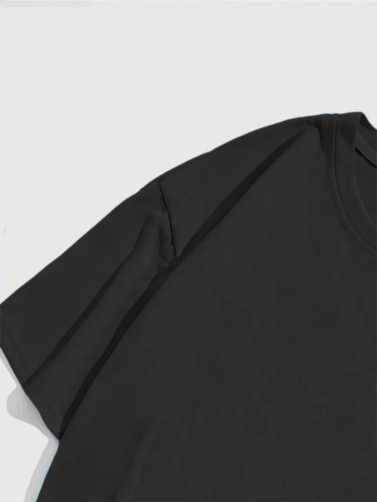 Men's Graphic T-Shirt Music Teacher Bold Animal Print Lettering On Black Shirt