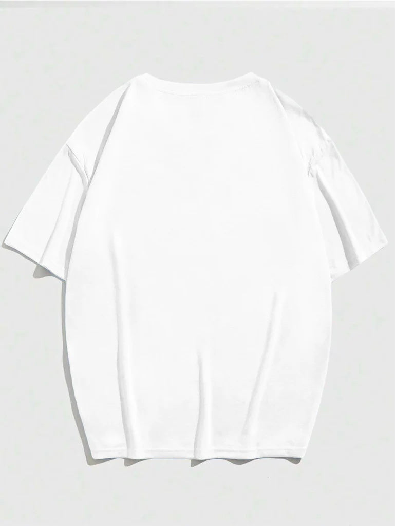 Men's Graphic T-Shirt Rainbow Gradient Line With Colorful Running Sneakers